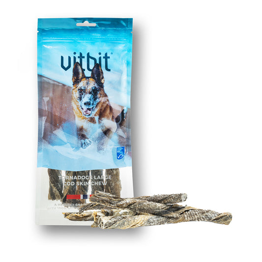 Vitbit Tornadogs Large Cod Skin Chew 100 g dv 7529